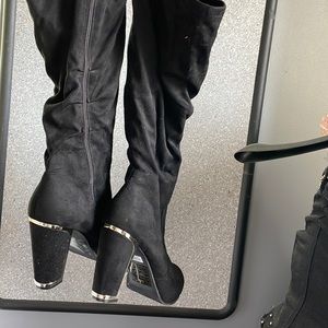 Suede thigh high boots. Never worn. Too small